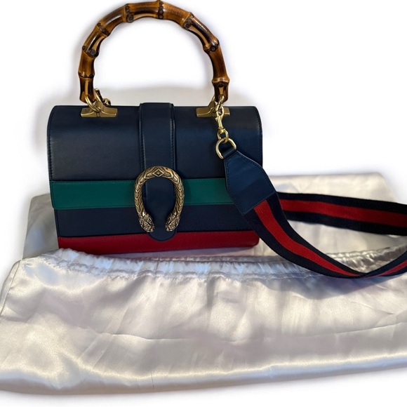 Gucci Blue, Green, and Red Dionysus Crossbody Bag with Bamboo Handle - Picture 1 of 15